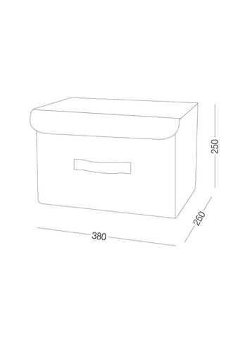 Ящик для зберігання з кришкою 38х25х25 см MVM (304266698)