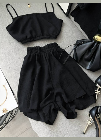 Жіночий літній костюм трійка сорочка, топ та шорти MonCher (342723678)