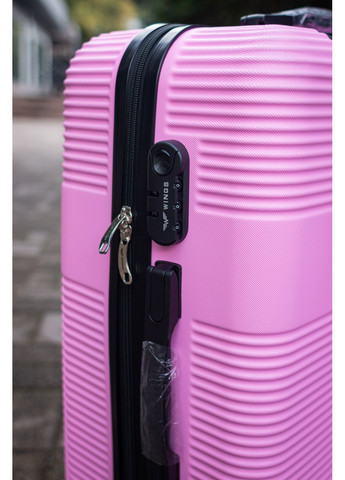 Валіза пластикова ручна поклажа XS, колір чорний Wings 5398 (365715884)