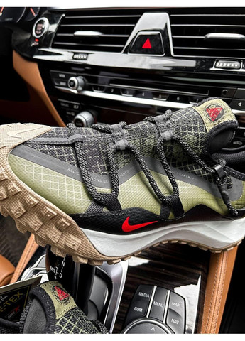 Серые демисезонные кроссовки мужские nike gore-tex green найк No Brand