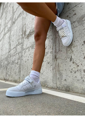 КРОССОВКИ ЖЕНСКИЕ ADIDAS FORUM FULL WHITE V2 АДИДАС ФОРУМ No Brand белые демисезоны (367175169)