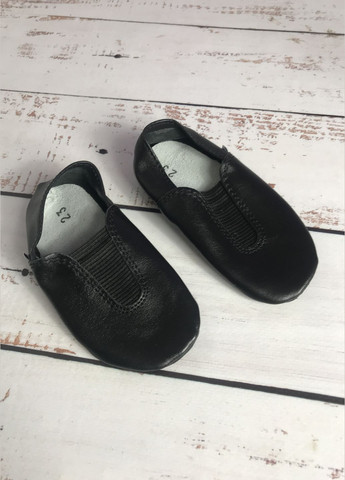 Черные чешки детские кожаные широкие без рубца черный (222) Matita