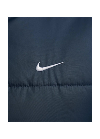 Синя парка жіноча sportswear classic puffer therma-fit loose parka blue Nike
