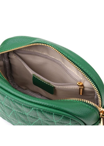 Сумка кросс-боди через плечо из натуральной кожи женская маленькая Зеленый 40314 Vintage (361970410)