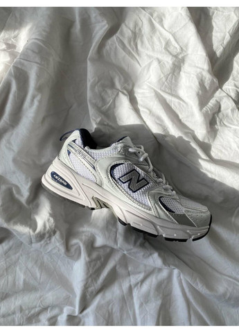 Білі Осінні кросівки чоловічі new balance 530 white silver lux нью беланс 530 No Brand