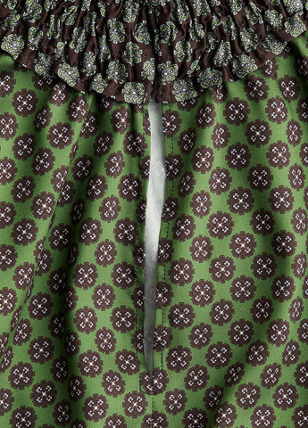 Зеленое кэжуал платье H&M с рисунком