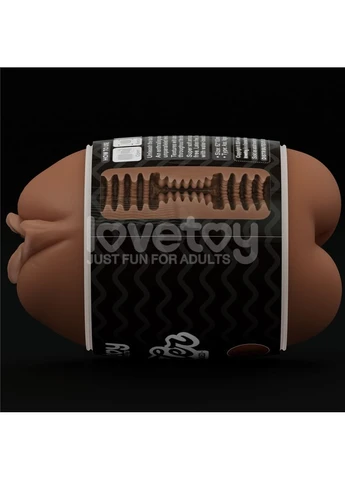 Подвійний мастурбатор вагіна анус SLIDER DOUBLE-ENDED Brown Lovetoy (383084589)