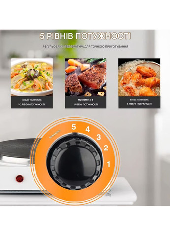 Плита электрическая настольная одноконфорочная дисковая с 5 режимами 1000 Вт (A8157) RAF (361029086)