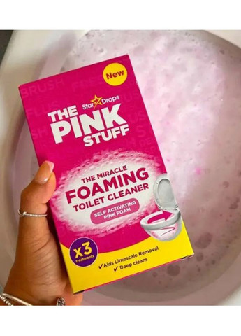 Пенный порошок для чистки унитаза Pink Stuff Foaming Toilet Cleaner 300 грам The Pink Stuff (337989513)