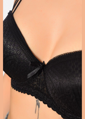 Чёрный бюстгальтер женский чёрного цвета чашка в Let's Shop хлопок