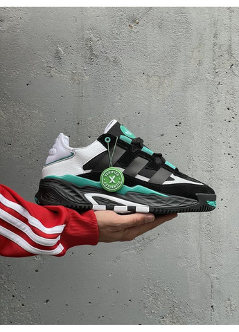 Серые демисезонные кроссовки мужские adidas niteball black green адидас найтбол No Brand