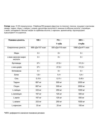 Энергетик гель в тюбике ENDUROSNACK ежевика 75 г Nutrend (363968487)