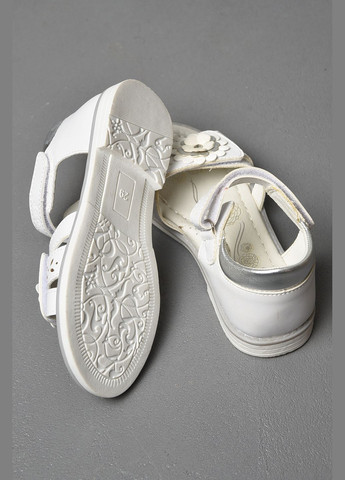 Белые кэжуал сандали детские для девочки белого цвета Let's Shop на липучке