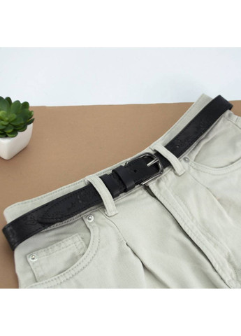 Ремень женский кожаный с цветами SF-255 черный (125 см) SFIP (295462115)