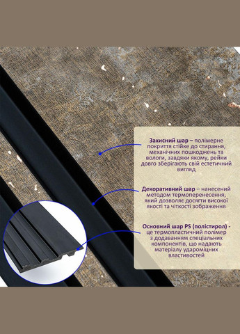 Декоративная PS рейка 2900*116*12мм D (3DPanda-2138) Sticker Wall (323154929)