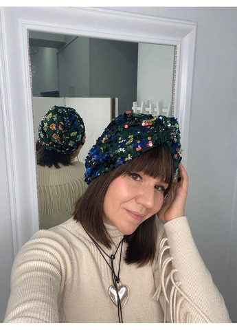 Тюрбан святковий з паєтками BANDANA QUEEN (366817643)