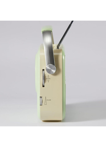 Портативное радио в стиле ретро с аккумулятором, Bluetooth, AM/FM Light Green No Brand (365721584)