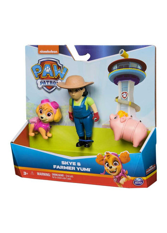 Щенок патруль: коллекционная фигурка щенка-спасителя Скай, фермера Юми и свинки Paw Patrol (331299224)