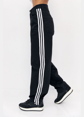 Жіночі джинси Baggy з лампасами 31441 Lurex - (315799402)