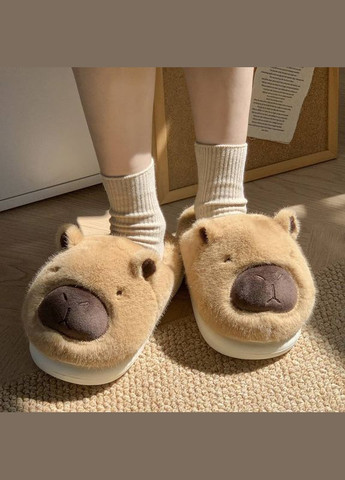 Пухнасті домашні капці Capybara Капібара для хлопців та дівчат, 35, 37, 39 розмір (10423) Hello Kitty (316702361)