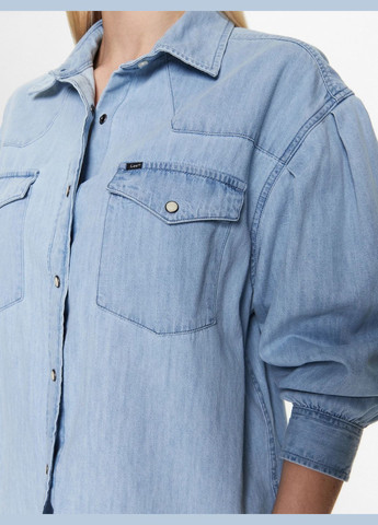 Голубой джинсовая рубашка Lee