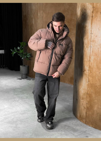 Коричневая стильный пуховик Vakko