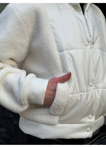 Бомбер стеганый (смешанный) на кнопках (369502132)