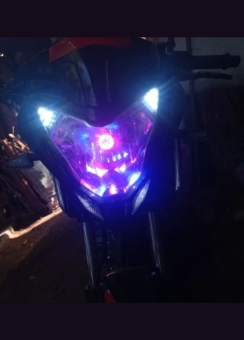 Світлодіодна лампа H4 LED Moto Білий / Білий / Blue Angel Eye No Brand (302242158)