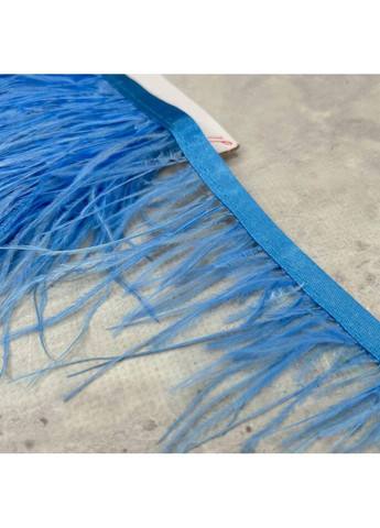 50 см - Перья страуса на ленте 8-10 см - голубой Plus-plus (352744649)