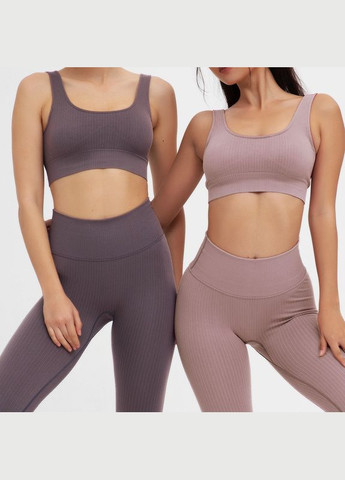 Комплект для фитнеса (спортивный костюм) топ и леггинсы 11817 S темно-розовый Fashion (336547478)