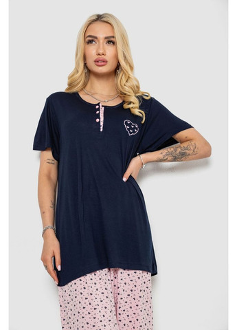 Синя піжама жіноча з принтом,, 243r7028 Stil Moda