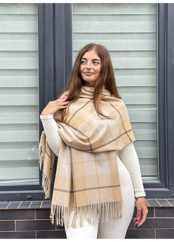 Шарф кашеміровий палантин жіночий в клітинку No Brand (369934656)