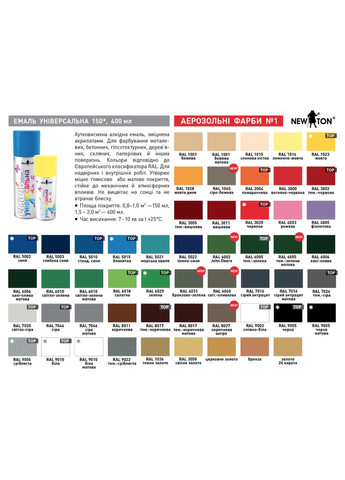 Универсальная аэрозольная эмаль NewTon RAL 1001 бежевый матовый 400 мл New Ton (361433279)