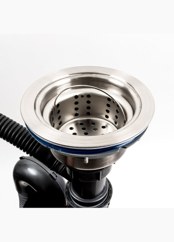 Сифон одинарний Handmade SA005 (круглий сифон, стандартний перелив) Platinum (293516265)