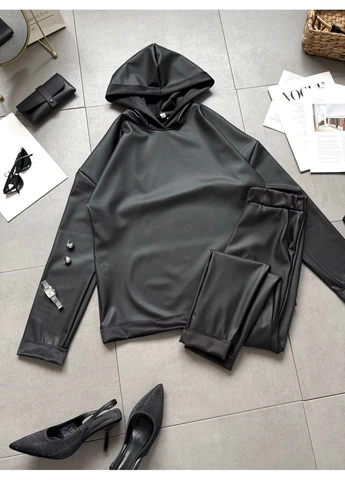 Женский костюм с худи и штанами оверсайз No Brand (378371920)