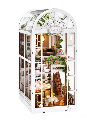 Бук Нук Солнечная теплица кофейная DIY Book Nook Sunshine Coffee Greenhouse Интерьерный конструктор YM-07 No Brand (365652870)