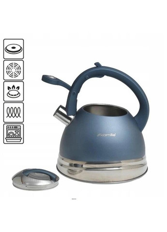 Чайник со свистком KM-0861 3 л голубой Kamille (296624767)