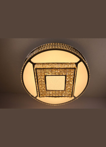 Люстра стельова кришталева LED з пультом 25678 Хром 19х72х72 см. Sunnysky (364760499)