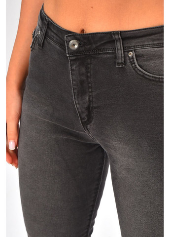 Джинсы женские скинни темно-серого цвета Let's Shop - (358058533)