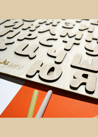 Дерев'яний алфавіт, дитячий алфавіт із дерева, дерев'яні букви-пазли, абетка-сортер УКРАЇНСЬКИЙ No Brand (301482743)