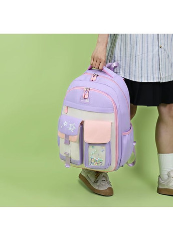 Рюкзак в школу для дівчаток Анатомічний легкий шкільний портфель для підлітків 5-11 клас Рожево-фіолетовий No Brand (372003684)