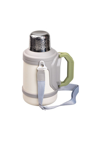 Термос для туризму Vacuum Cup 1,5 л з фліп кришкою та складаними ручками, сірий Yiwu HP-14-21V No Brand (363978514)