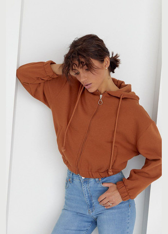 УКОРОЧЕНЕ ЖІНОЧЕ ХУДІ НА БЛИСКАВЦІ Lurex (317311216)