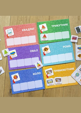 Детские логические игры "Изучай формы" 918002, 24 карточки на укр. языке Ranok Creative (364131431)