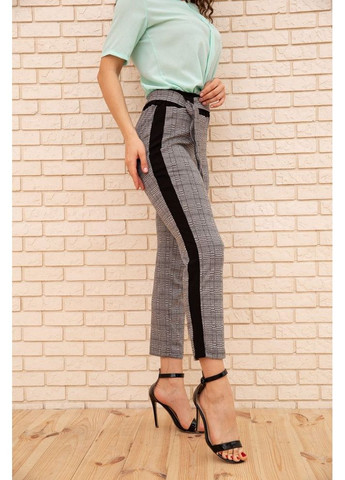 Жіночі вкорочені штани, в клітку з лампасами, колір Сірий, 172R9314-3 Ager (315134250)