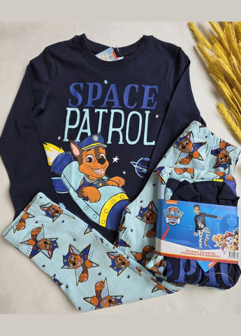 Темно-синя всесезон дитяча піжама з довгим рукавом для хлопчиків Lupilu Піжама