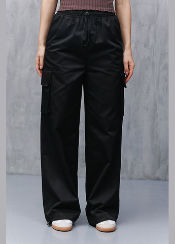 Жіночі штани карго світло-бежеві із затяжками внизу Arjen (294906985)