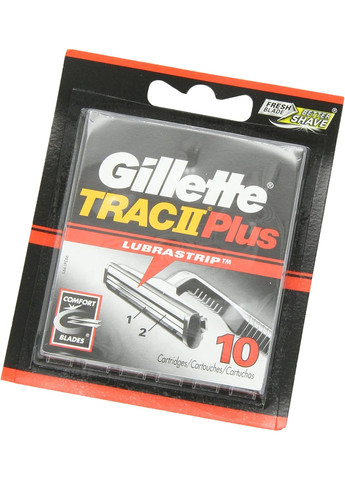 Сменные картриджи TRAC II Plus 10 шт Gillette (278773581)
