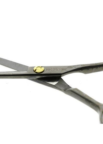 Ножиці перукарські Global преміум чорні з квіточкою Global Fashion (366887645)