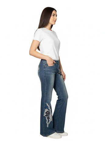 Жіночі вінтажні клешені джинси Синій Tantra - (364315609)